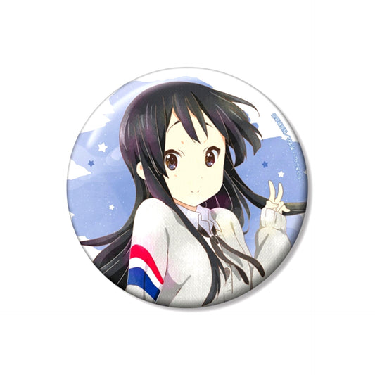 K-ON! Mio Akiyama Ani-Art aqua label 100mm Can Badge ver.A (Reissue) [NEW]