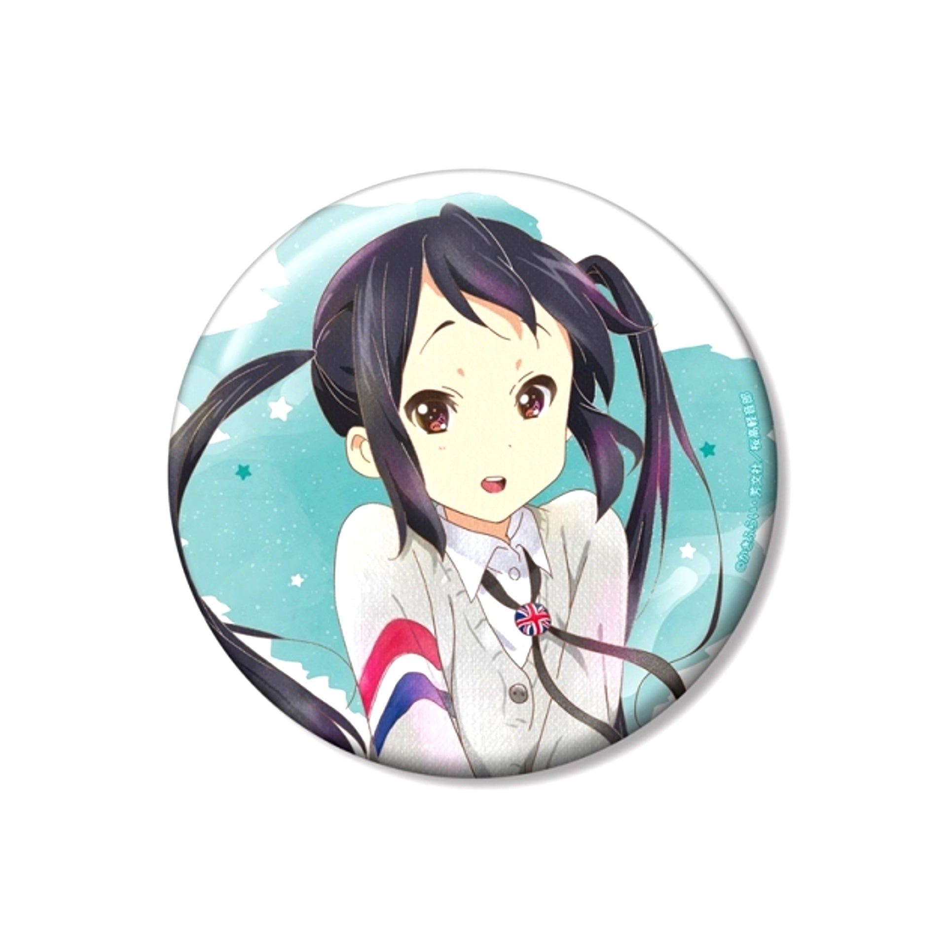 K-ON! Azusa Nakano Ani-Art aqua label 100mm Can Badge ver.A (Reissue) [NEW]