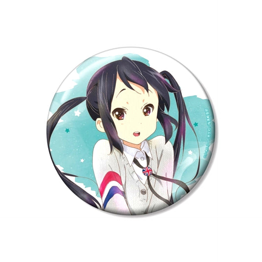 K-ON! Azusa Nakano Ani-Art aqua label 100mm Can Badge ver.A (Reissue) [NEW]