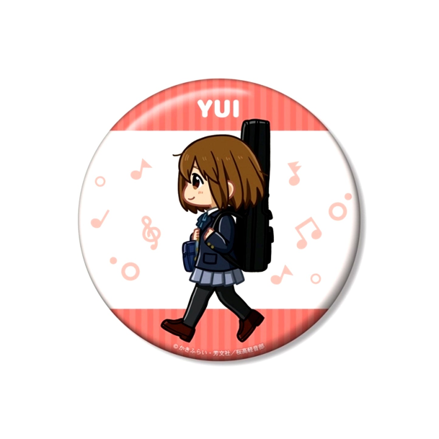 K-ON! Yui Hirasawa Chibitoko Uniform ver. 100mm Can Badge (Reissue) [NEW]