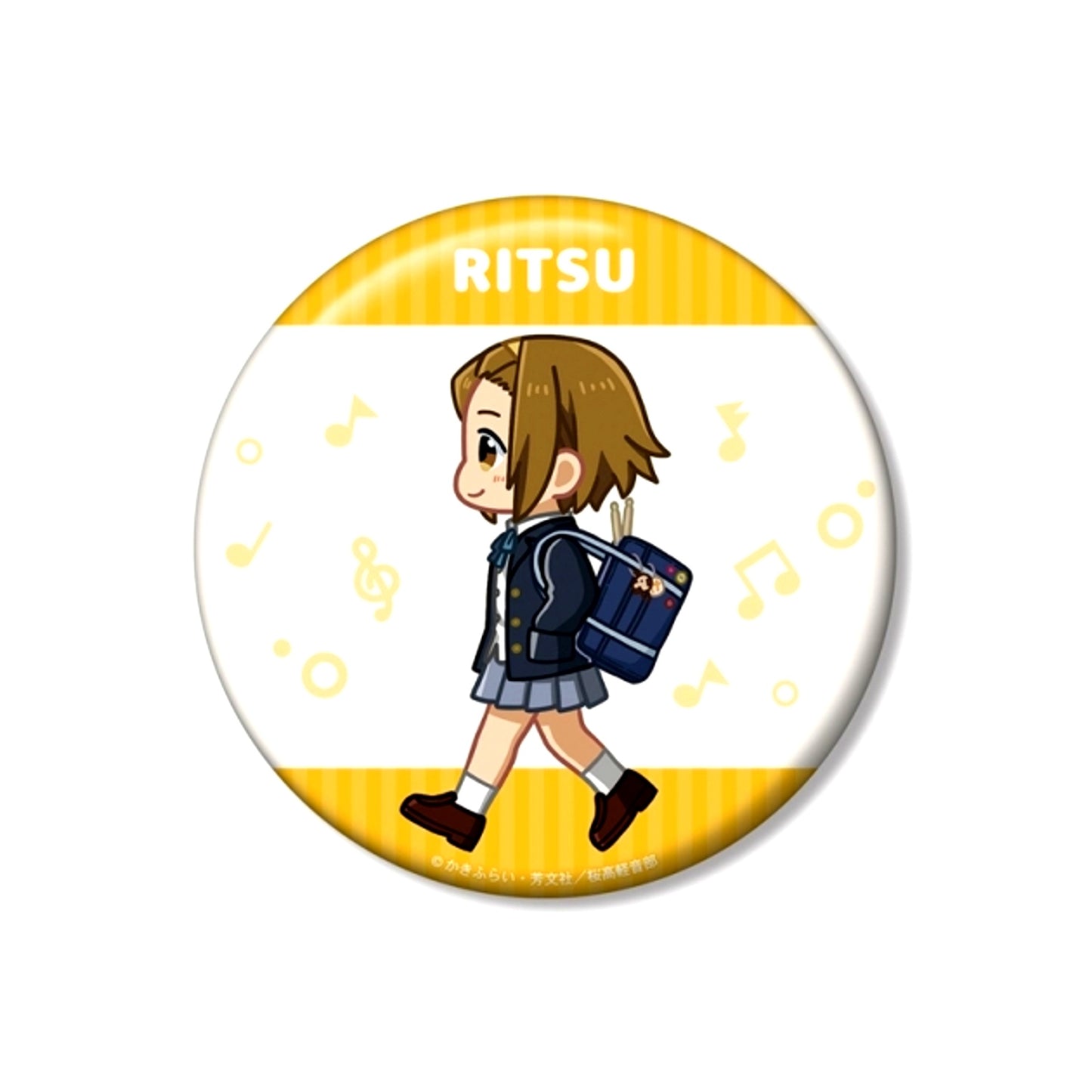 K-ON! Ritsu Tainaka Chibitoko School Uniform ver. 100mm Can Badge (Reissue) [NEW]