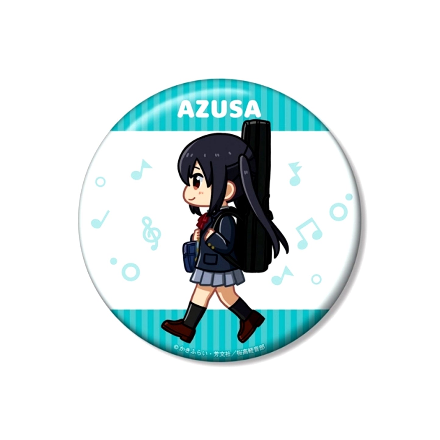 K-ON! Azusa Nakano Chibitoko Uniform ver. 100mm Can Badge (Reissue) [NEW]