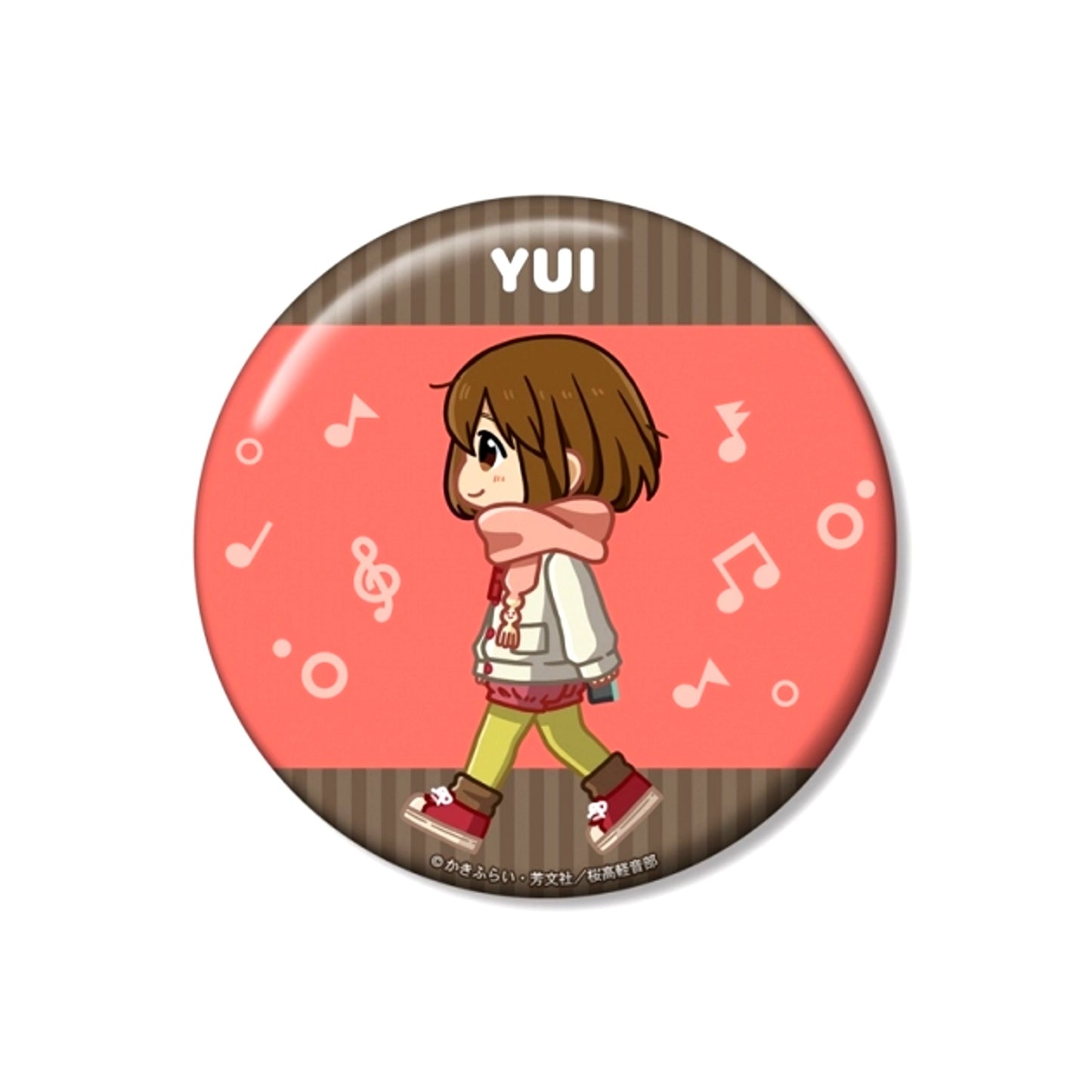 K-ON! Yui Hirasawa Chibitoko Casual Clothes ver. 100mm Can Badge (Reissue) [NEW]