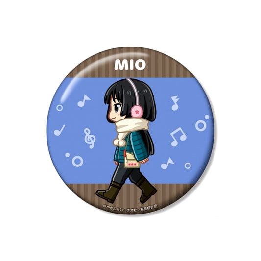 K-ON! Mio Akiyama Chibitoko Casual Clothes ver. 100mm Can Badge (Reissue) [NEW]