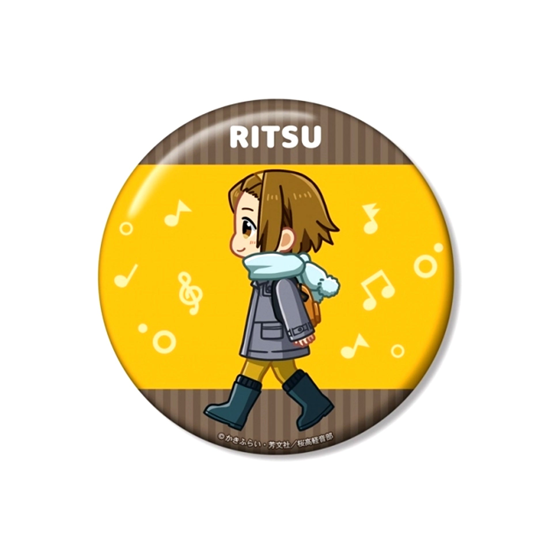 K-ON! Ritsu Tainaka Chibitoko Casual Clothes ver. 100mm Can Badge (Reissue) [NEW]