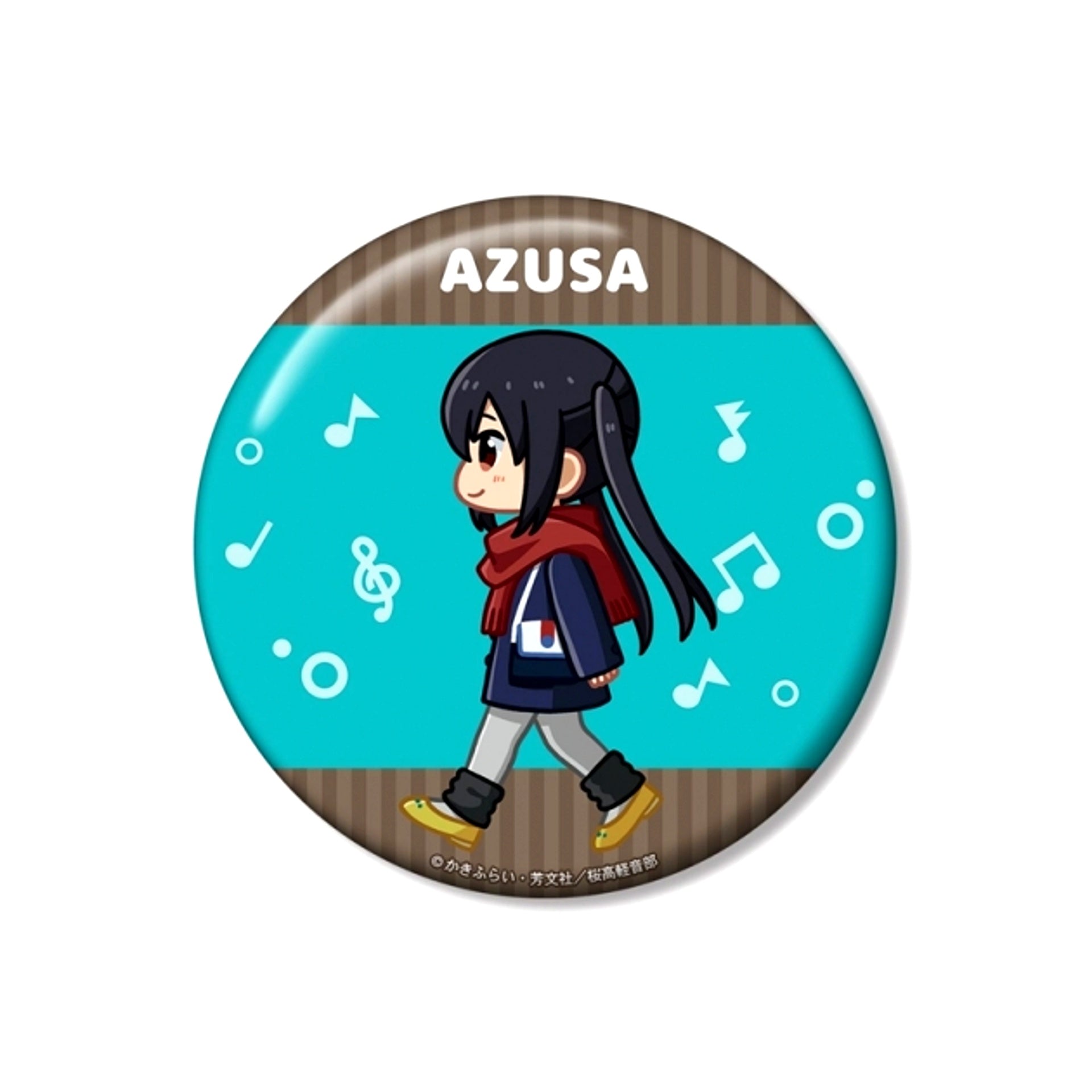 K-ON! Azusa Nakano Chibitoko Casual Clothes ver. 100mm Can Badge (Reissue) [NEW]