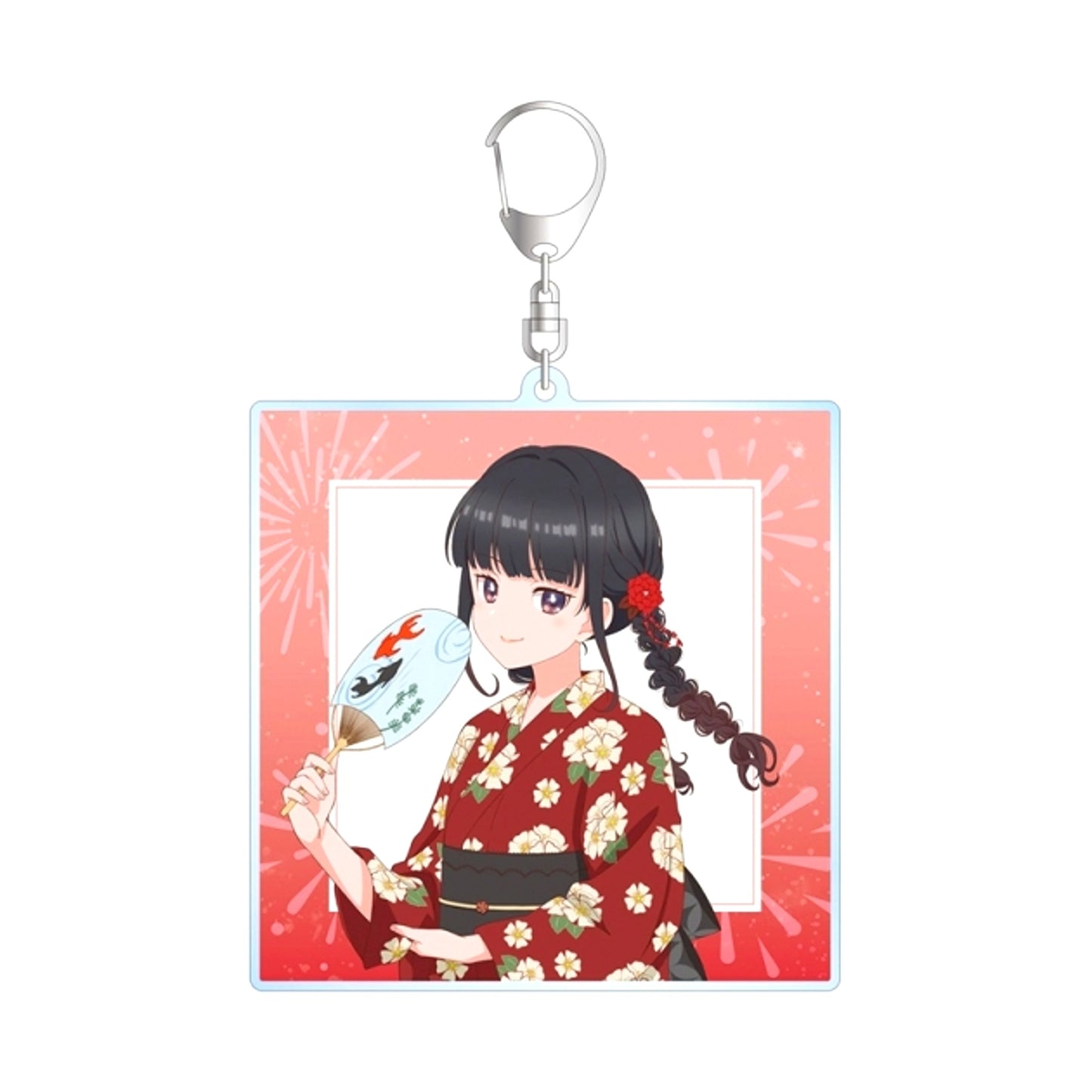 TV Anime Harmony of Mille-Feuille Newly Drawn Musubu Summer Festival ver. BIG Acrylic Keychain (Reissue) [NEW]