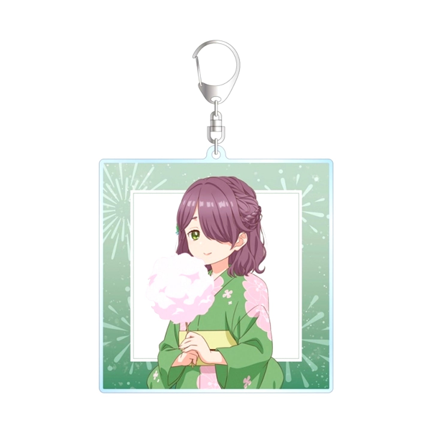 TV Anime "Harmony of Mille-Feuille" Newly Drawn Kuma-chan Summer Festival ver. BIG Acrylic Keychain (Reissue) [NEW]