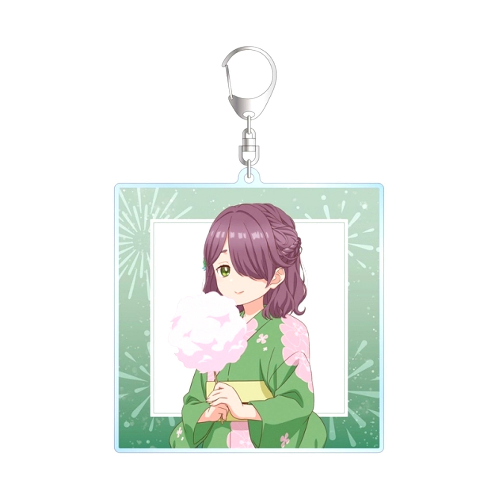 TV Anime "Harmony of Mille-Feuille" Newly Drawn Kuma-chan Summer Festival ver. BIG Acrylic Keychain (Reissue) [NEW]