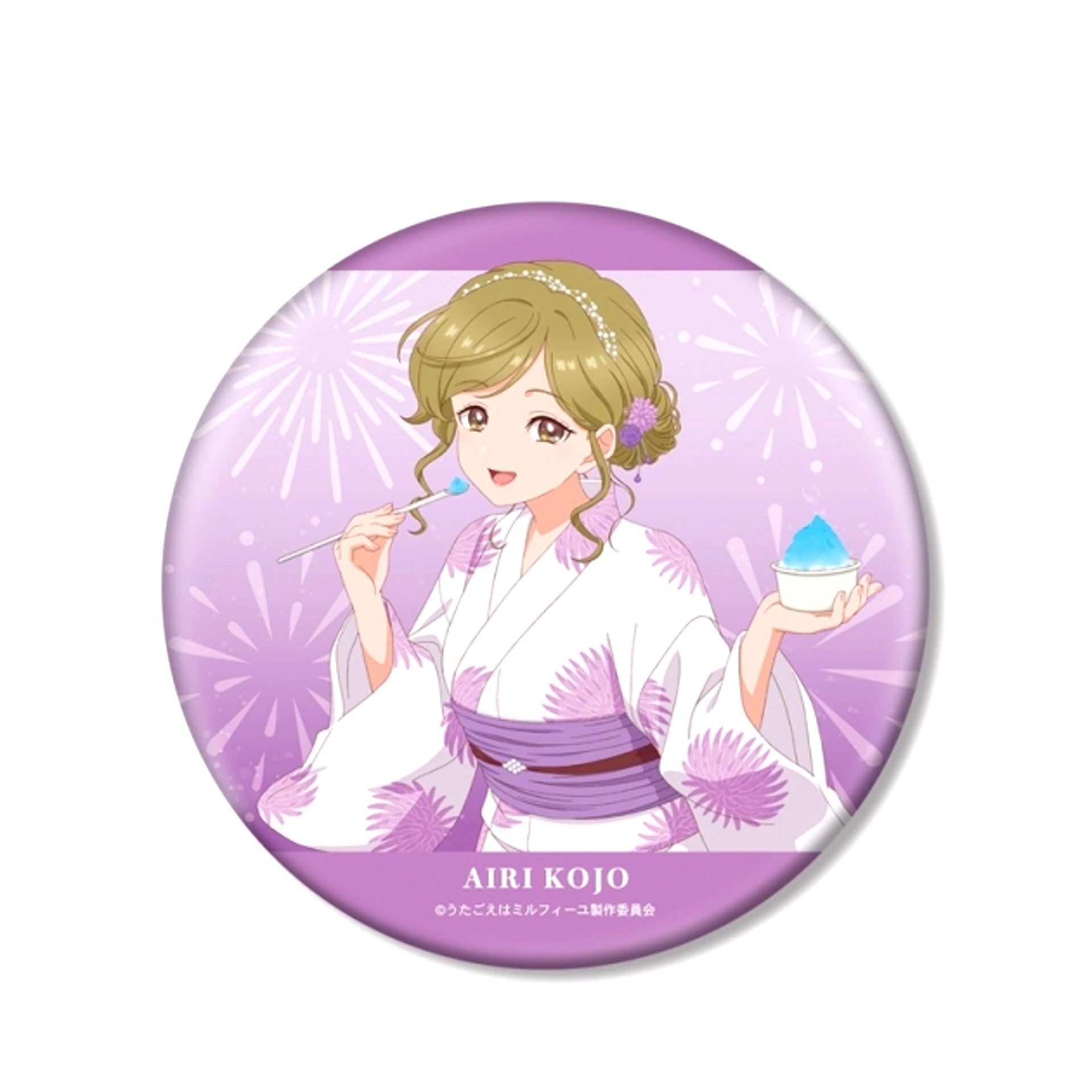 TV Anime Harmony of Mille-Feuille Newly Drawn Airi Summer Festival ver. BIG Can Badge (Reissue) [NEW]