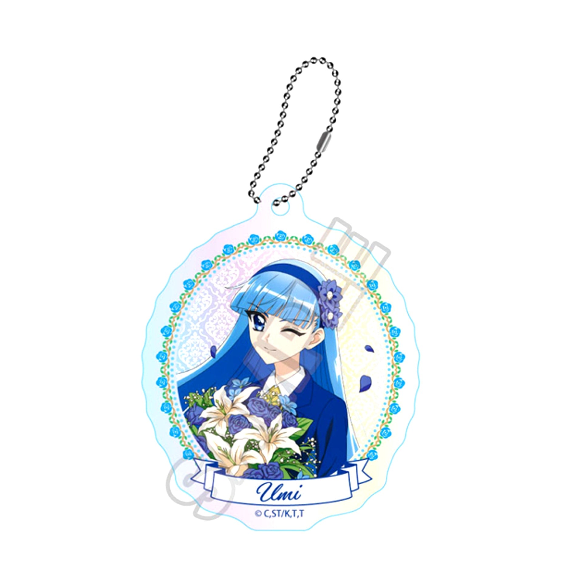 TV Anime Magic Knight Rayearth Flower Bouquet Aurora Acrylic Keychain Umi Ryuuzaki [NEW]
