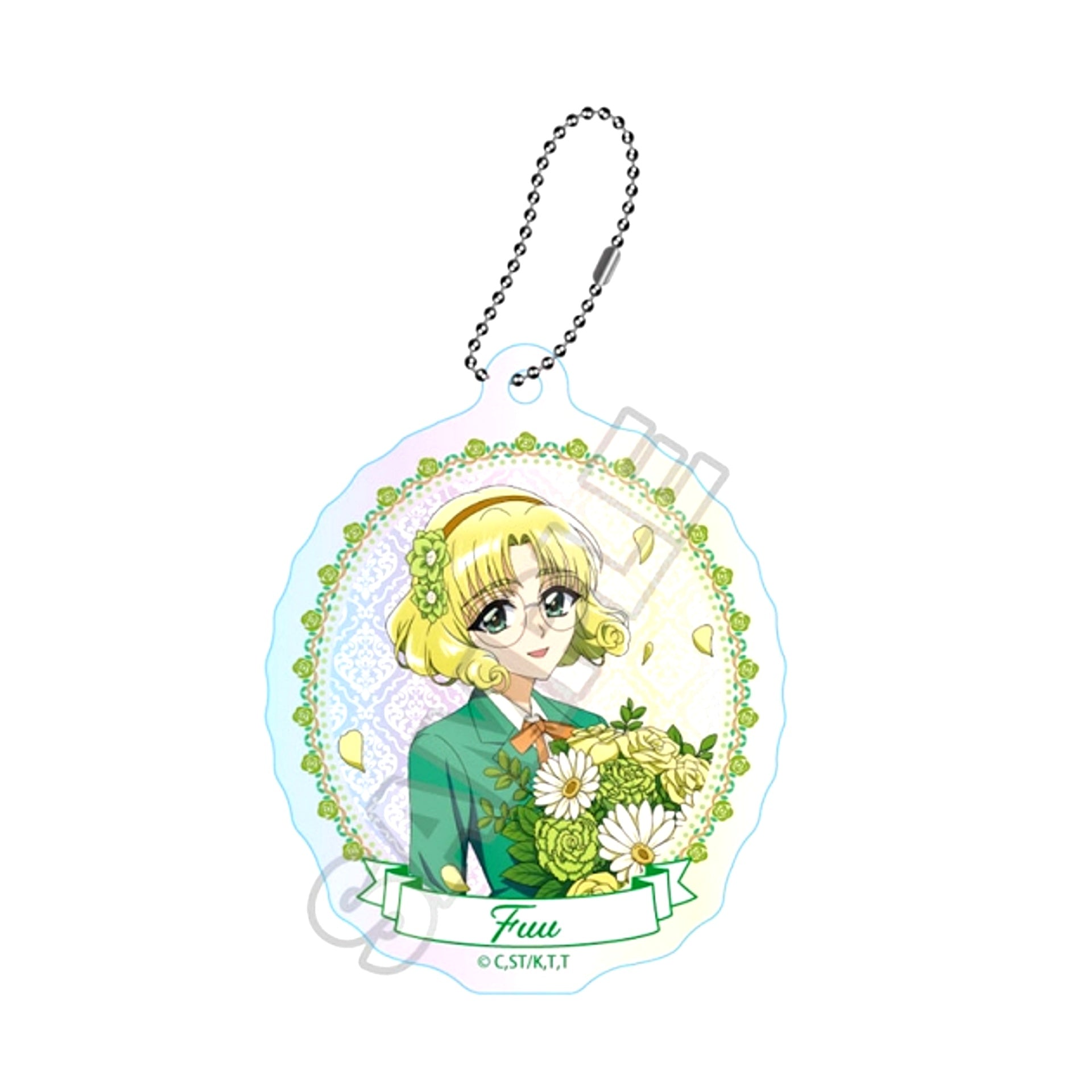 TV Anime Magic Knight Rayearth Flower Bouquet Aurora Acrylic Keychain Fuu Hououji [NEW]