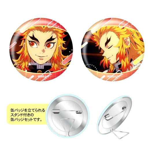 Demon Slayer: Kimetsu no Yaiba Stand Badge Set Kyojuro Rengoku [NEW]