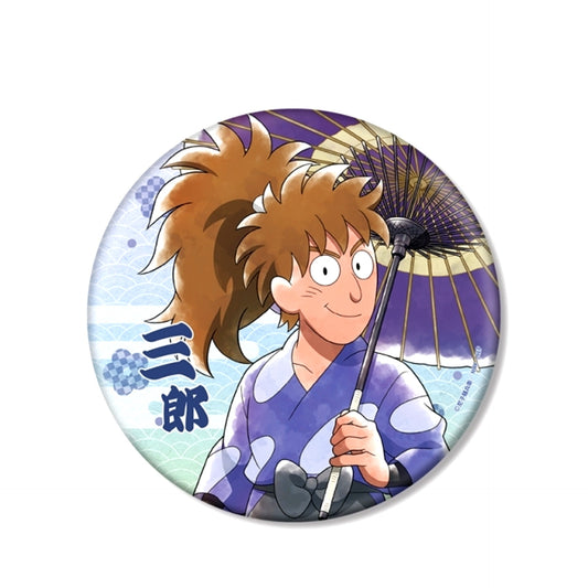 Nintama Rantaro Newly Drawn Illustration Saburo Hachiya Everyone's Downtown Stroll Chapter ver. BIG Can Badge (Reissue) [NEW]