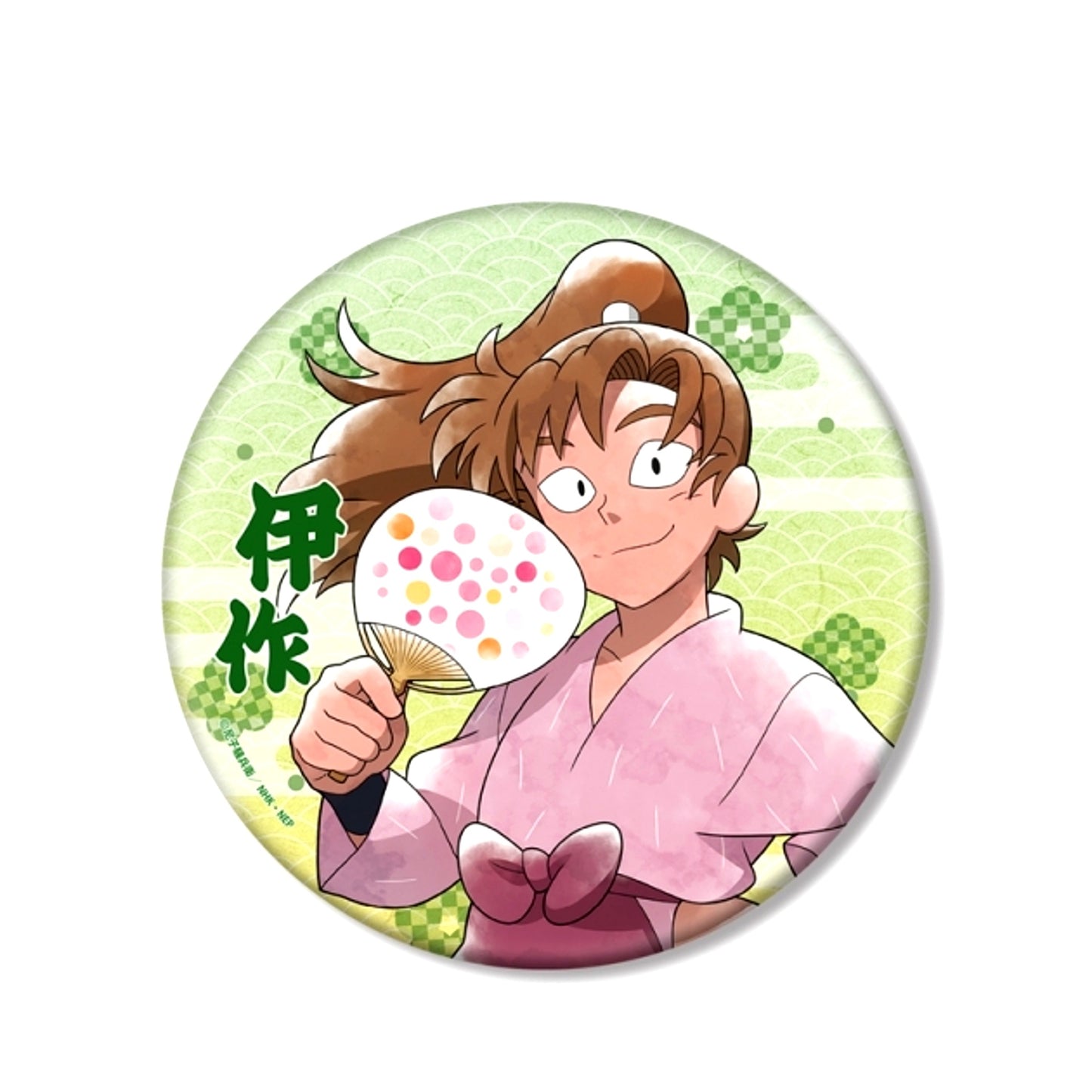 Nintama Rantaro Newly Drawn Illustration Isaku Zenpoji Everyone Downtown Stroll Chapter ver. BIG Can Badge (Reissue) [NEW]