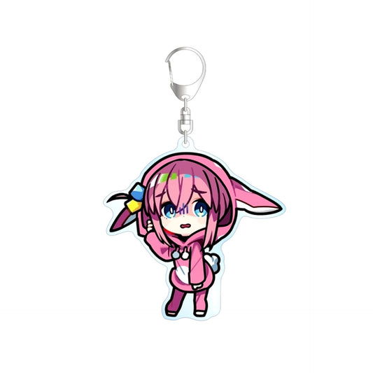 Anime Bocchi the Rock! Kurumitsu Illustration Hitori Gotoh Kigurumi Outfit ver. BIG Acrylic Keychain [NEW]