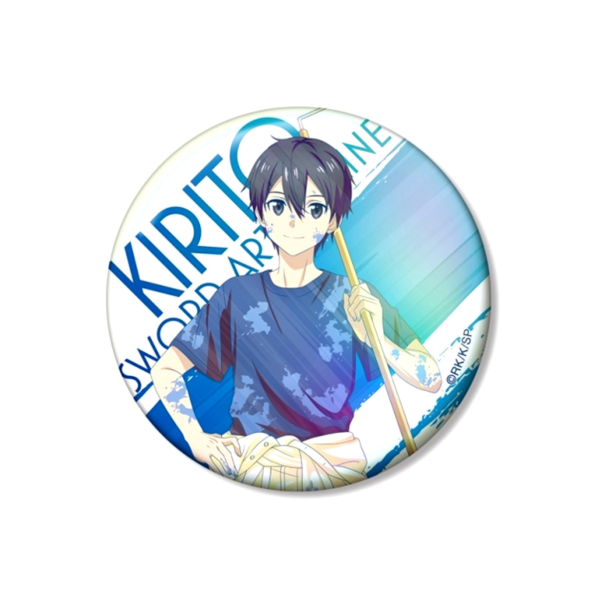 Sword Art Online Newly Drawn Kirito Paint Style ver. Ani-Art clear label Vol.2 75mm Aurora Can Badge [NEW]