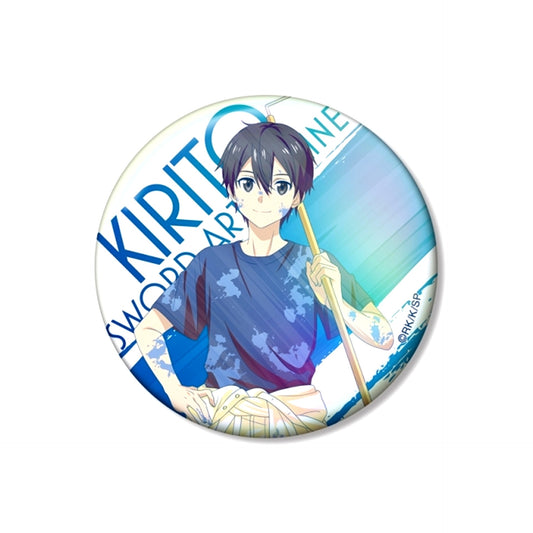 Sword Art Online Newly Drawn Kirito Paint Style ver. Ani-Art clear label Vol.2 75mm Aurora Can Badge [NEW]