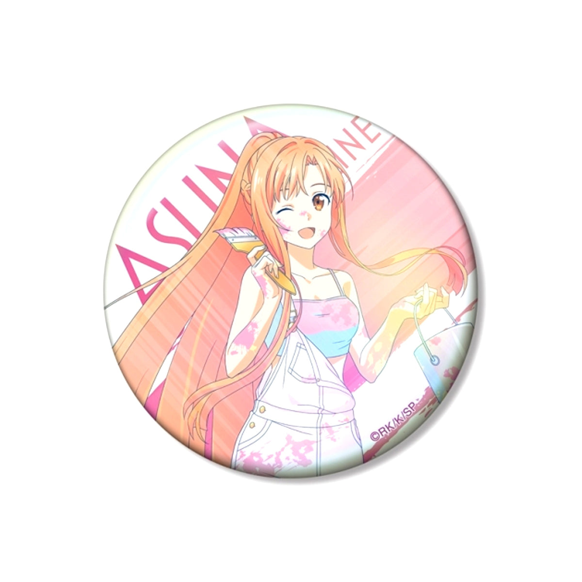Sword Art Online Newly Drawn Asuna Paint Style ver. Ani-Art clear label Vol.2 75mm Aurora Can Badge [NEW]