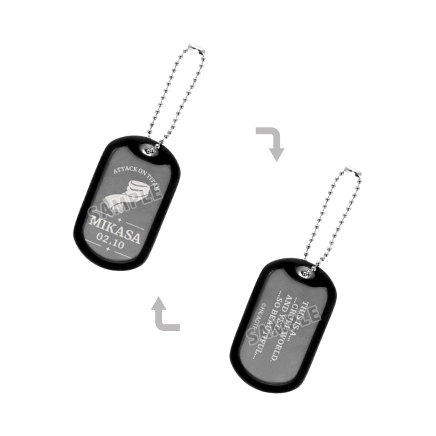 TV Anime Attack on Titan Mikasa Motif & Quote Dog Tag [NEW]