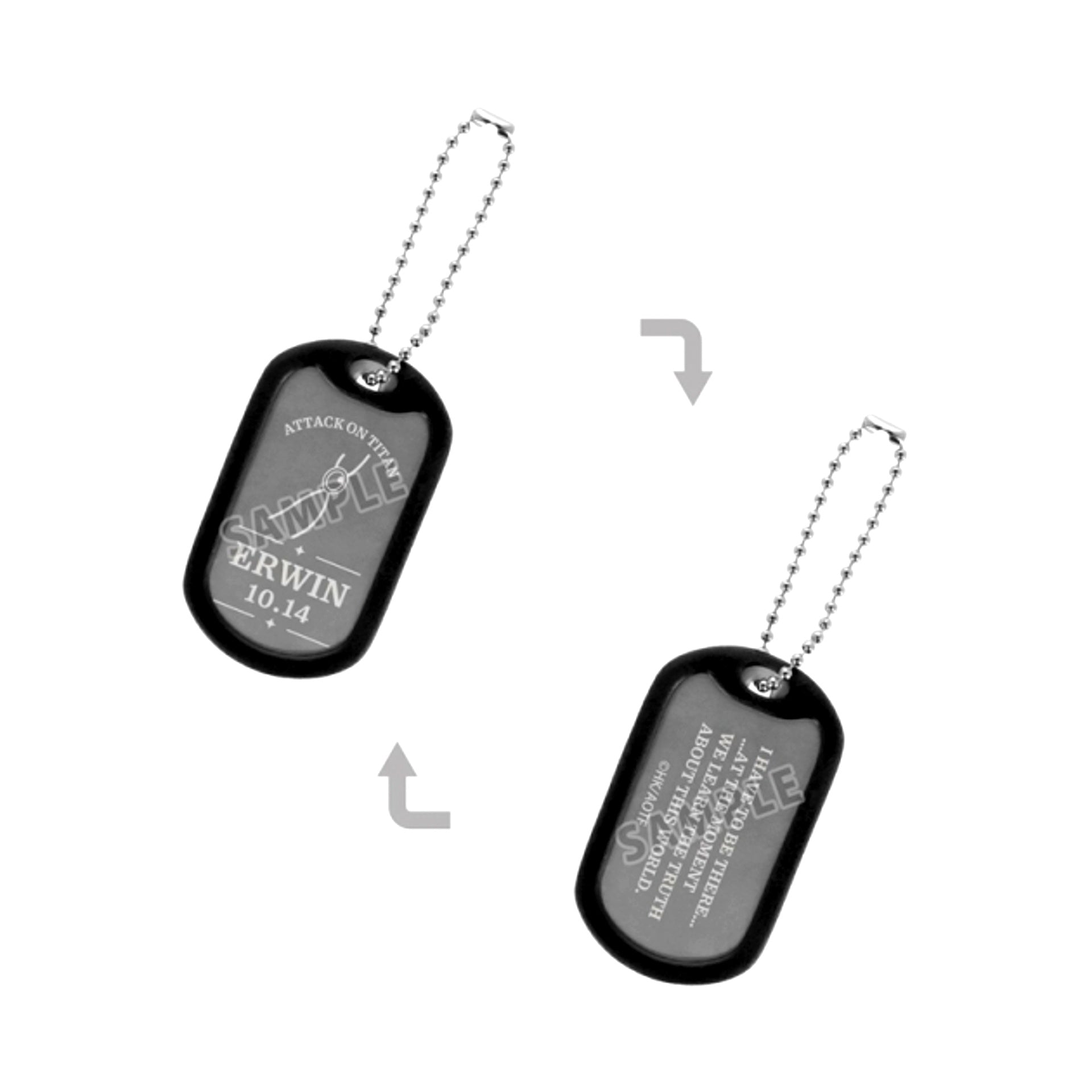 TV Anime Attack on Titan Erwin Motif & Quote Dog Tag [NEW]