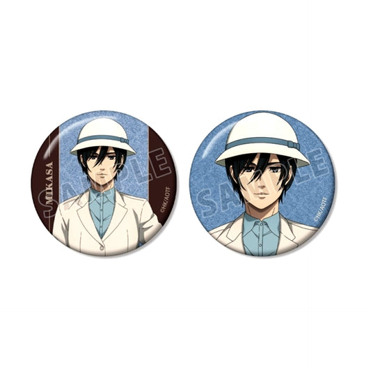 TV Anime Attack on Titan Mikasa Glitter Can Badge Set of 2 vol.2 [NEW]
