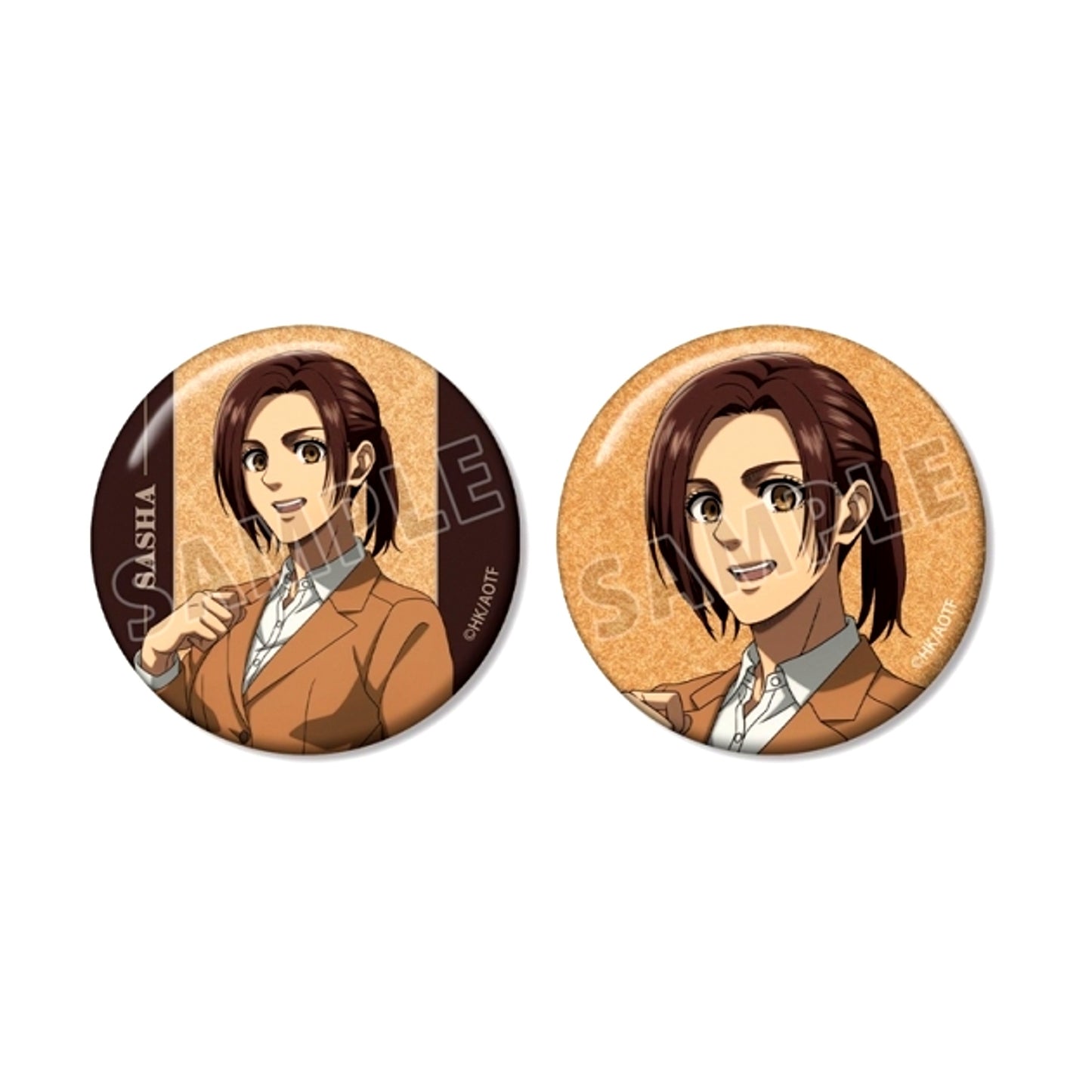 TV Anime Attack on Titan Sasha Glitter Can Badge Set of 2 vol.2 [NEW]