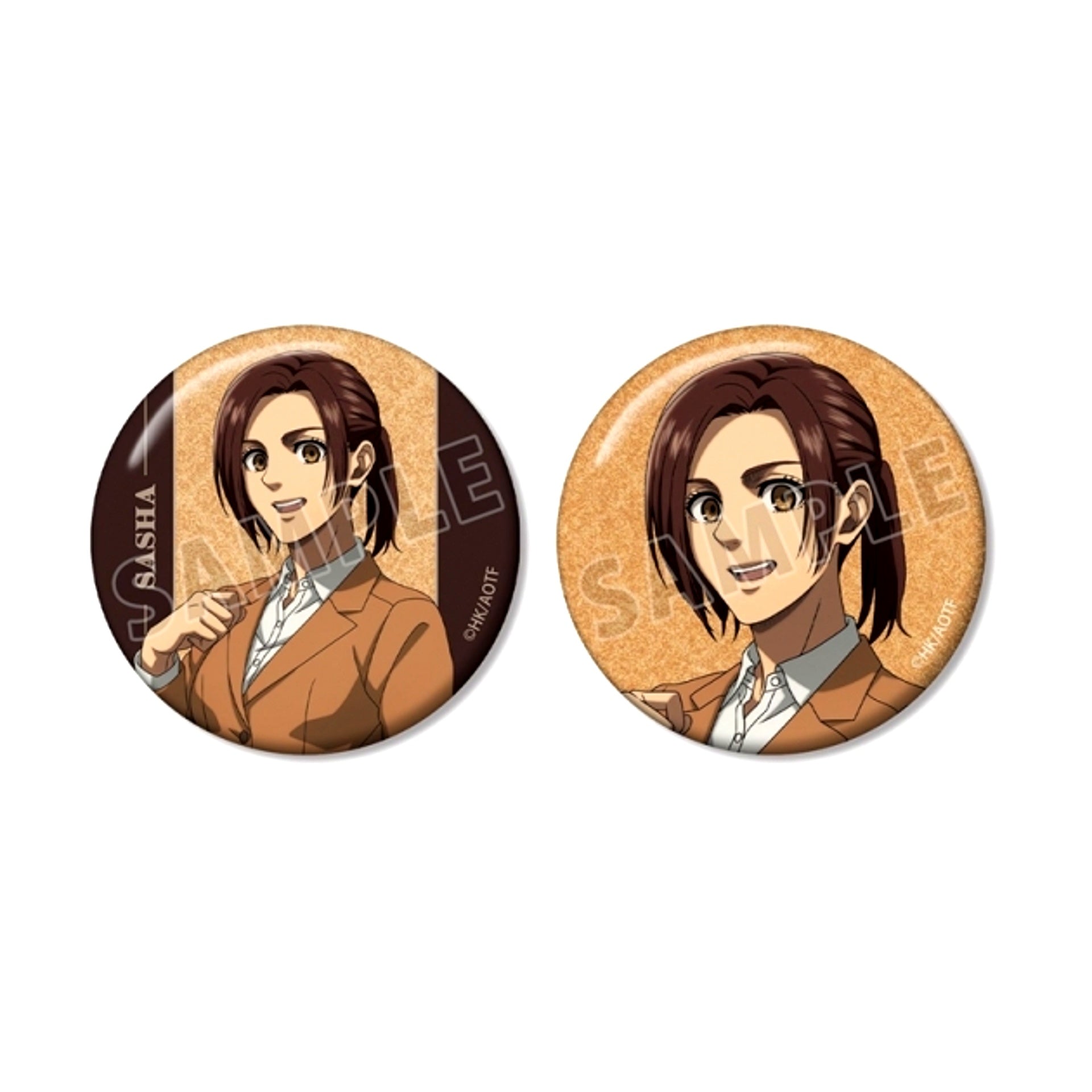 TV Anime Attack on Titan Sasha Glitter Can Badge Set of 2 vol.2 [NEW]