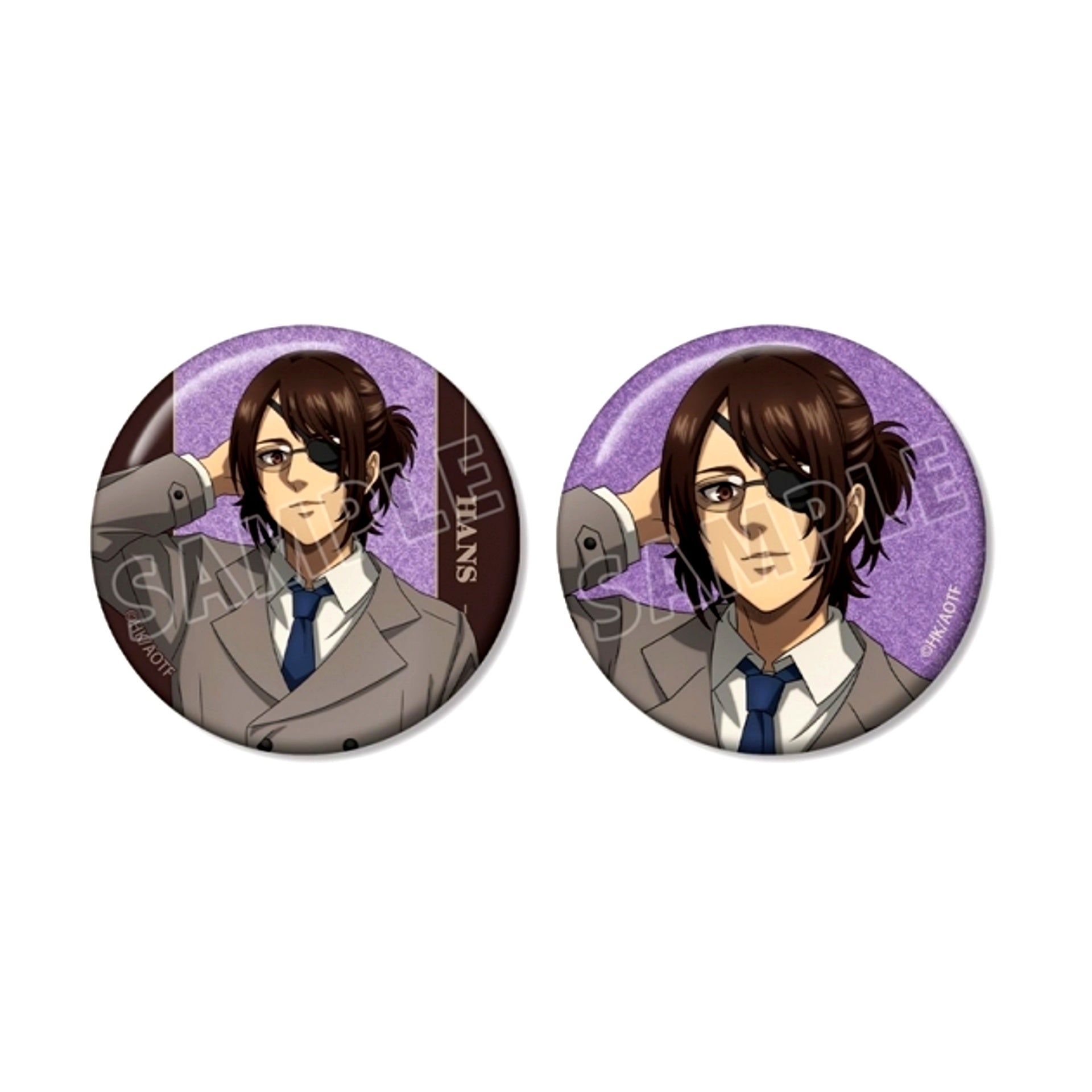 TV Anime Attack on Titan Hange Glitter Can Badge Set of 2 vol.2 [NEW]
