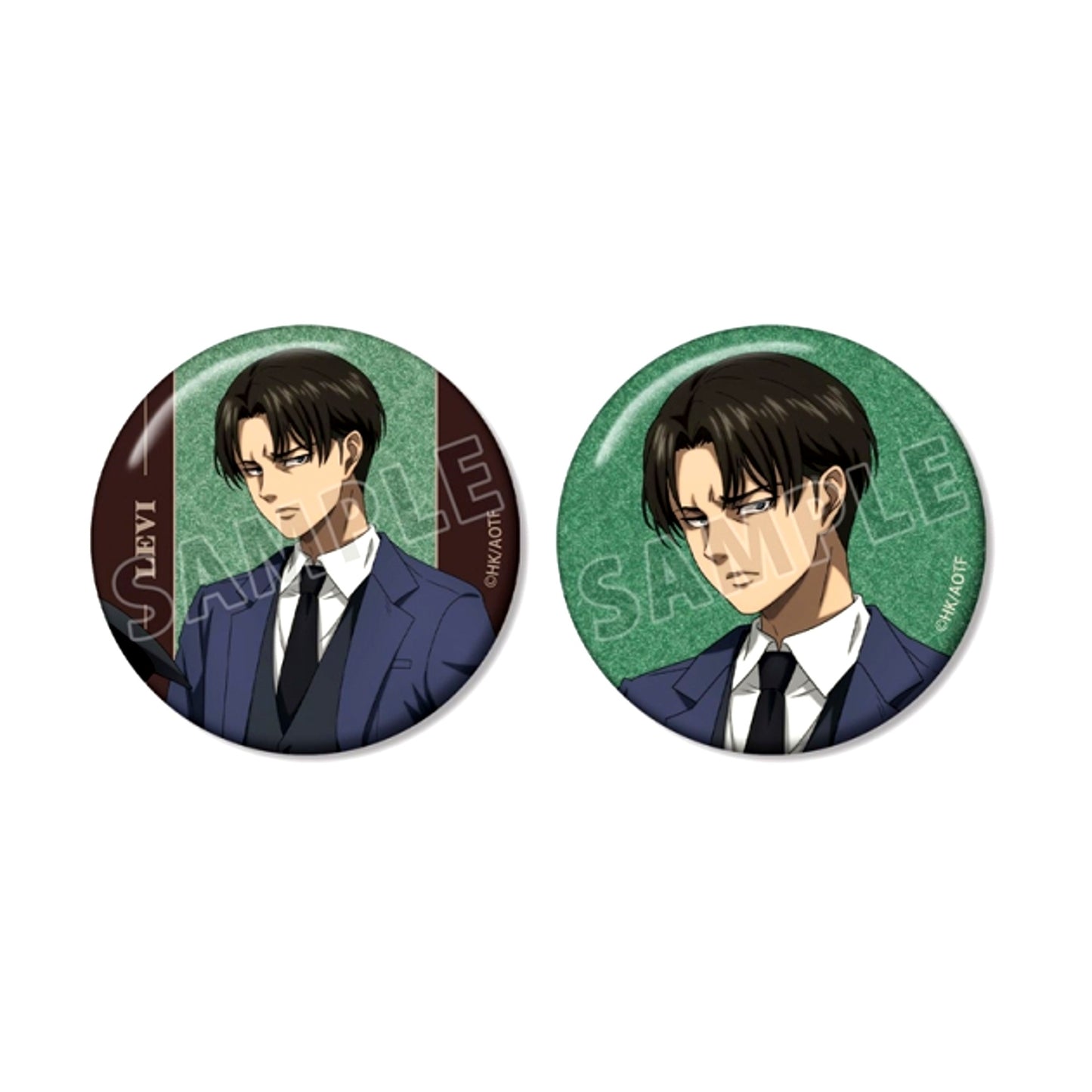 TV Anime Attack on Titan Levi Glitter Can Badge Set of 2 vol.2 [NEW]