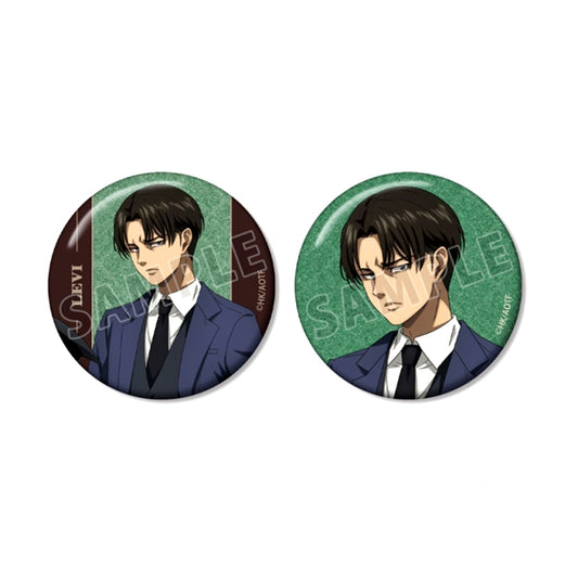 TV Anime Attack on Titan Levi Glitter Can Badge Set of 2 vol.2 [NEW]