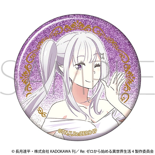 Re:ZERO -Starting Life in Another World- Glitter Can Badge / -Prom- Emilia [NEW]