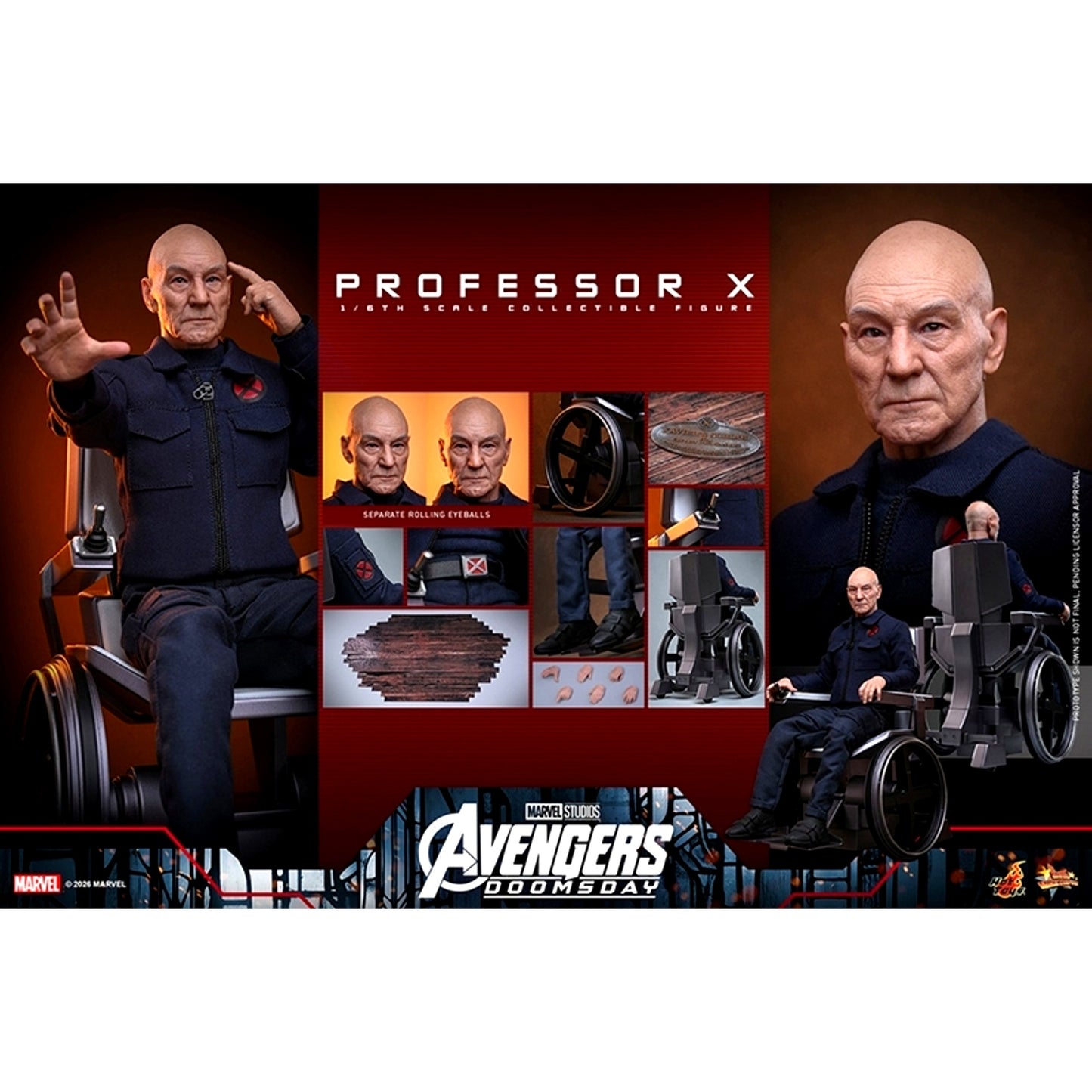 Movie Masterpiece Avengers: Doomsday Professor X 1/6 Action Figure [NEW]