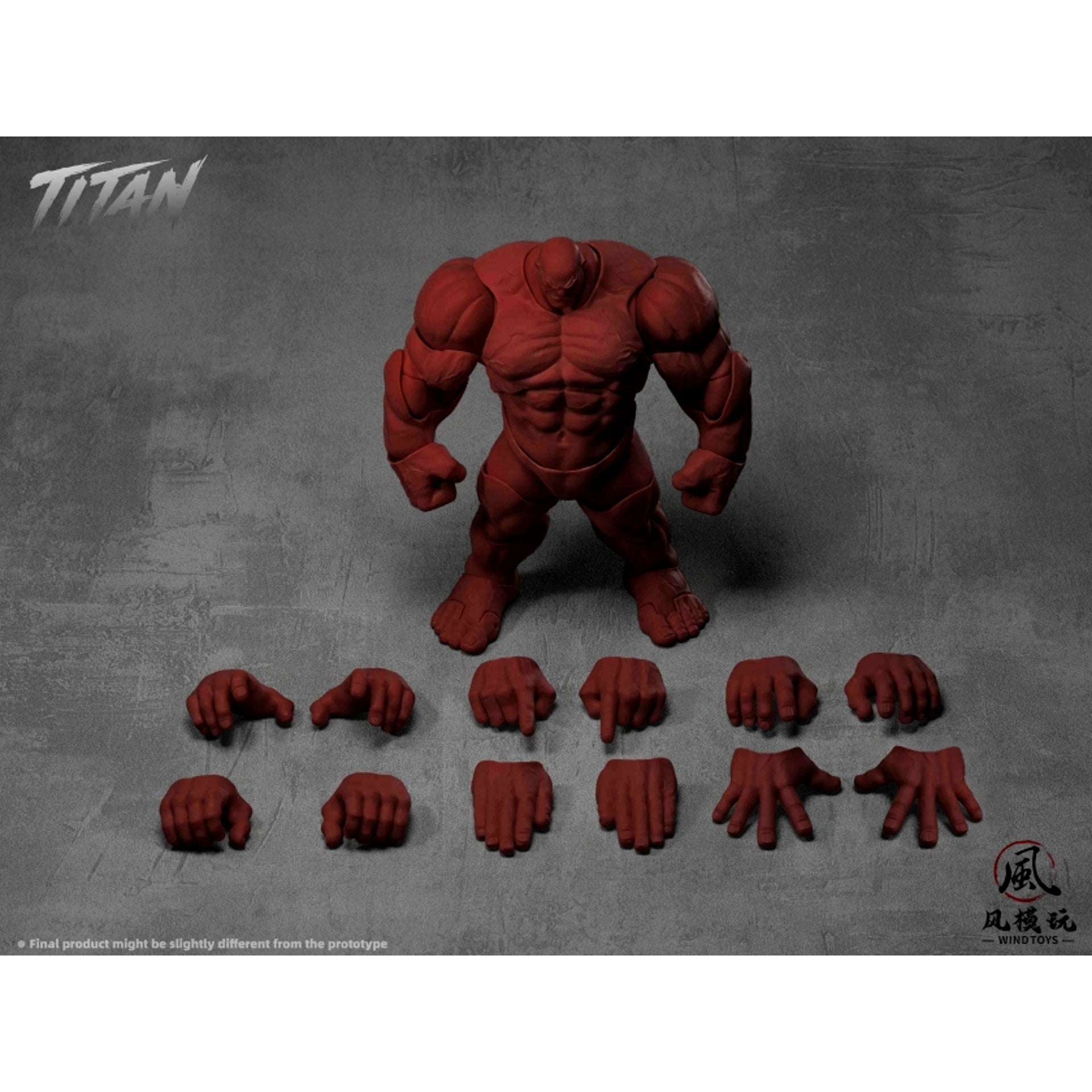 1/12 Scale Action Figure Base Body Titan FMW011 Red [NEW]