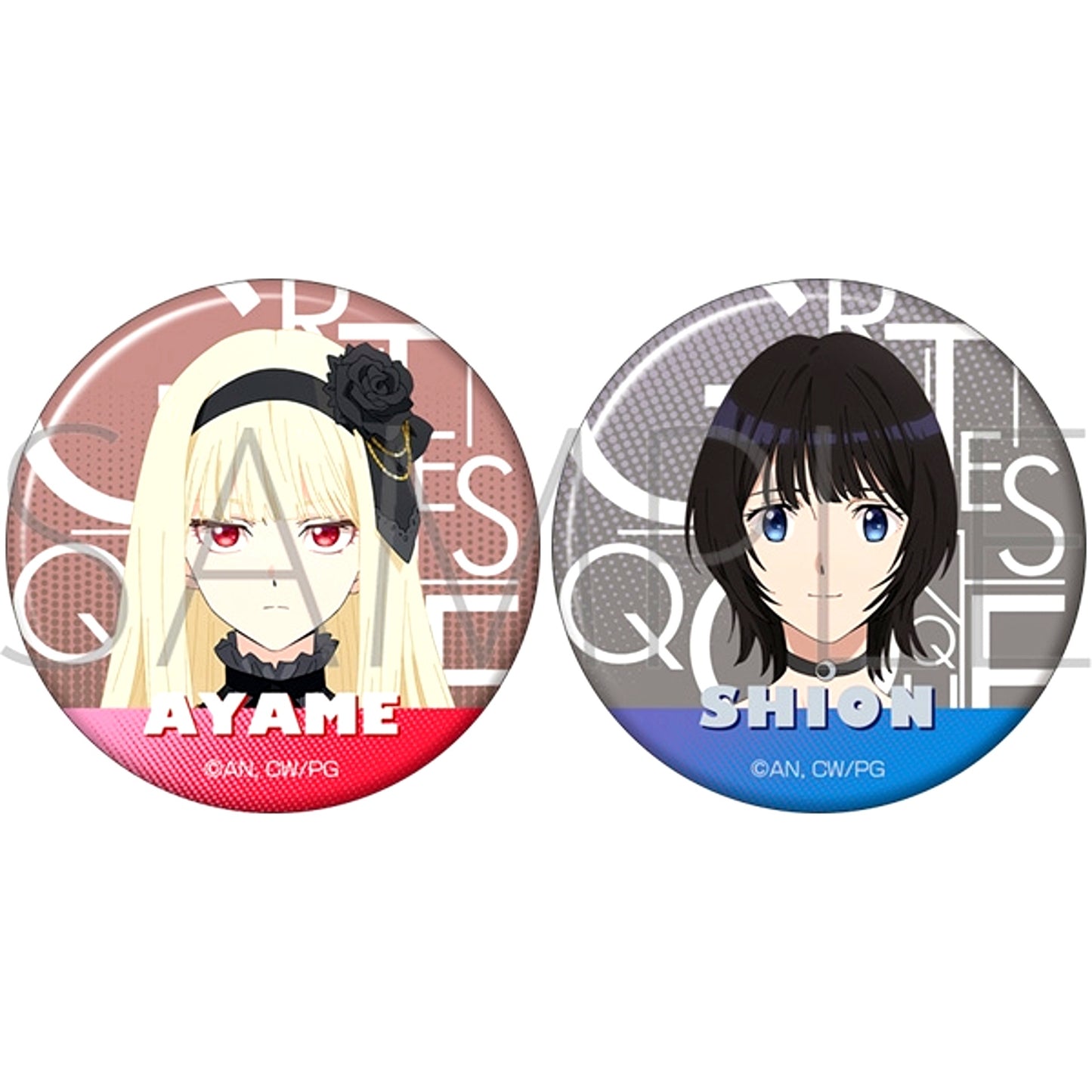 GROTESQQQUE Can Badge Set / Ayame & Shion [NEW]