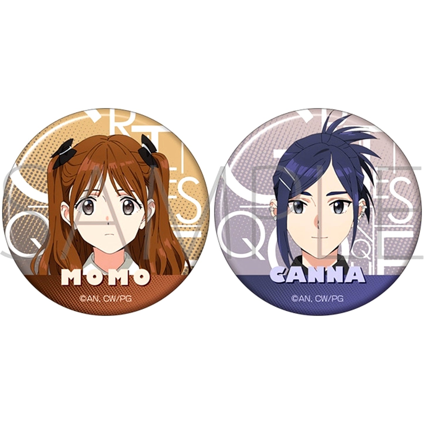 GROTESQQQUE Can Badge Set / Momo & Kanna [NEW]