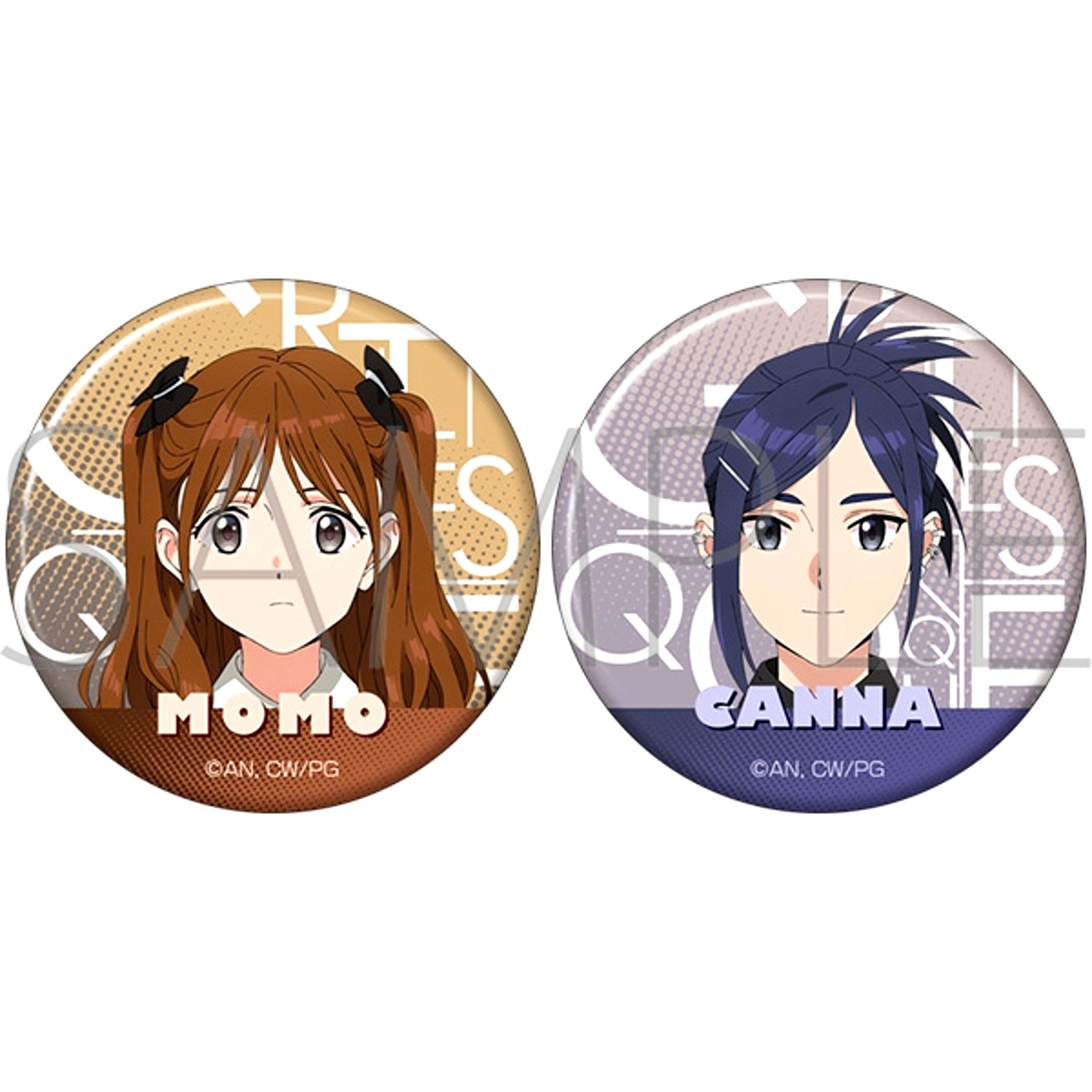 GROTESQQQUE Can Badge Set / Momo & Kanna [NEW]