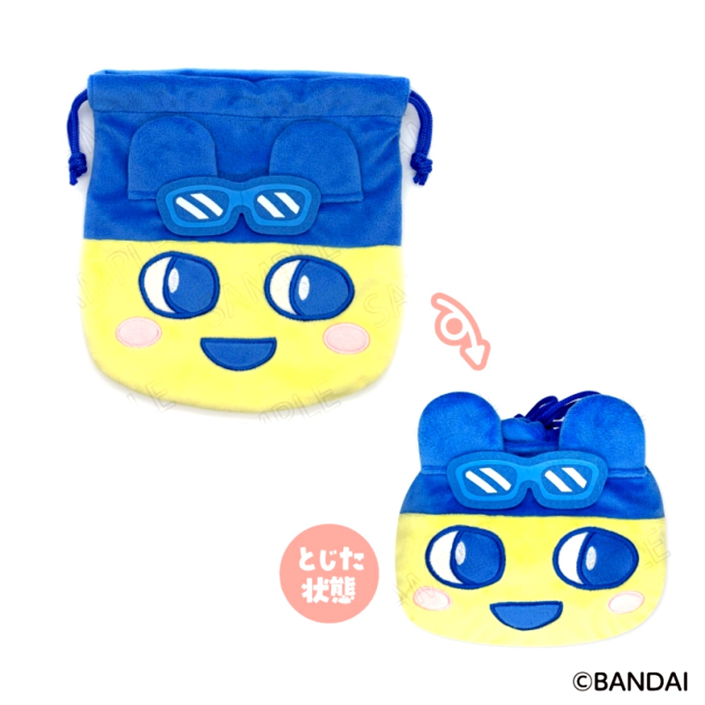 Tamagotchi Enjoy! Travel Face Drawstring Pouch A: Mametchi (Reissue) [NEW]