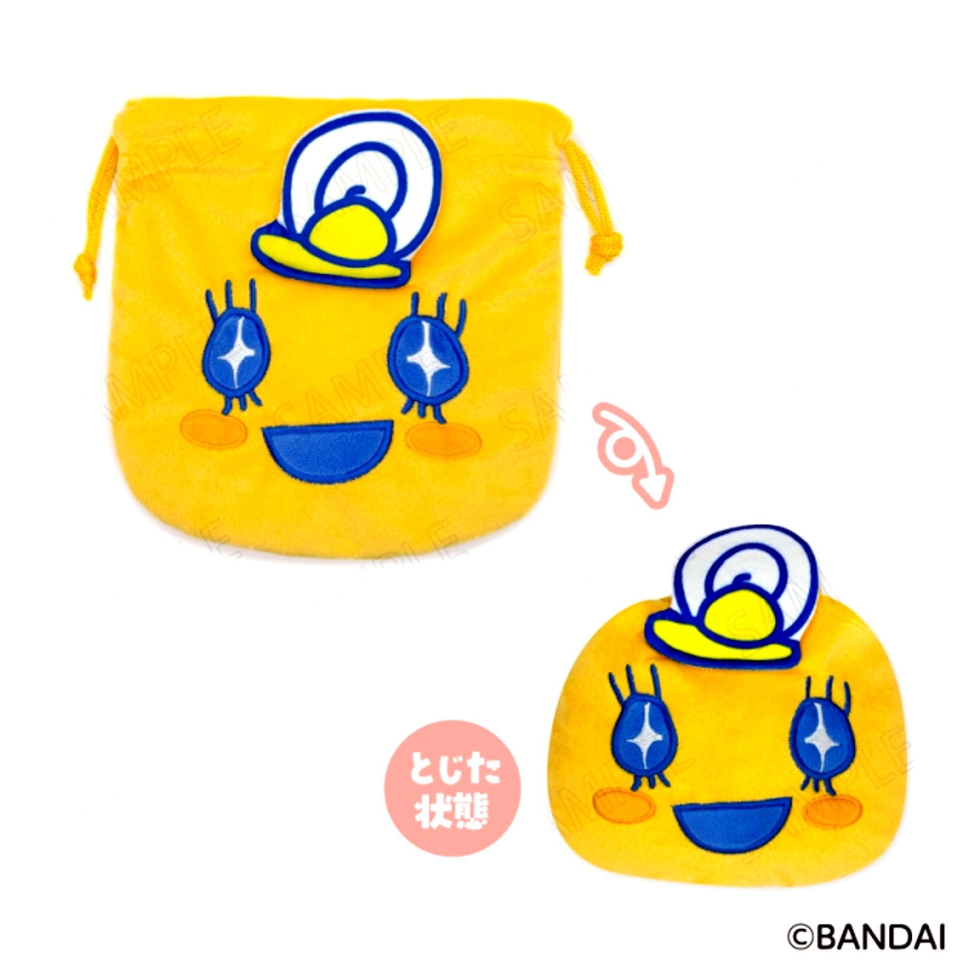 Tamagotchi Enjoy! Travel Face Drawstring Pouch B: Memetchi (Reissue) [NEW]