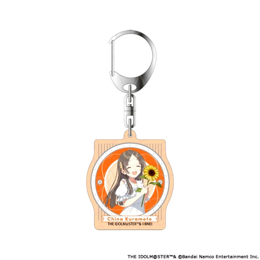 Gakuen Idolmaster Aurora Acrylic Keychain China Kuramoto sunflower ver. Goods - Keychain [NEW]