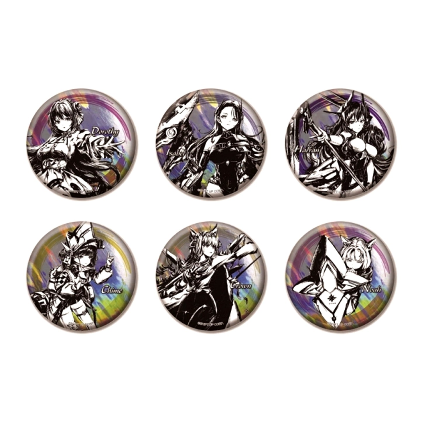 GODDESS OF VICTORY: NIKKE Ink Painting Holo Button (Complete Set) Goods - Badge [NEW]