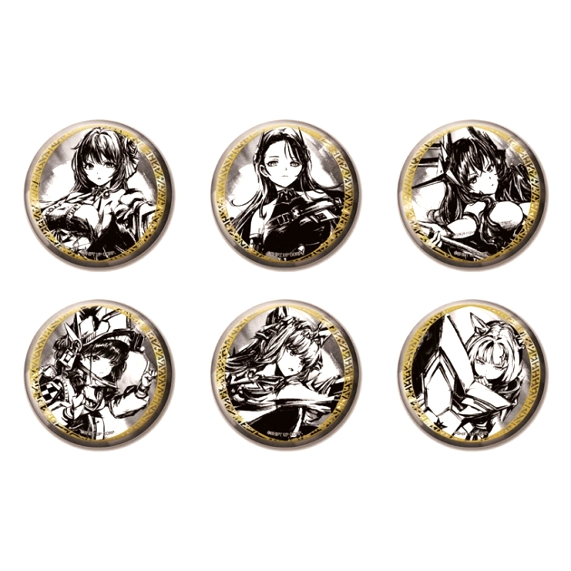 GODDESS OF VICTORY: NIKKE Ink Painting Japanese Paper Button (Complete Set) Goods - Badge [NEW]