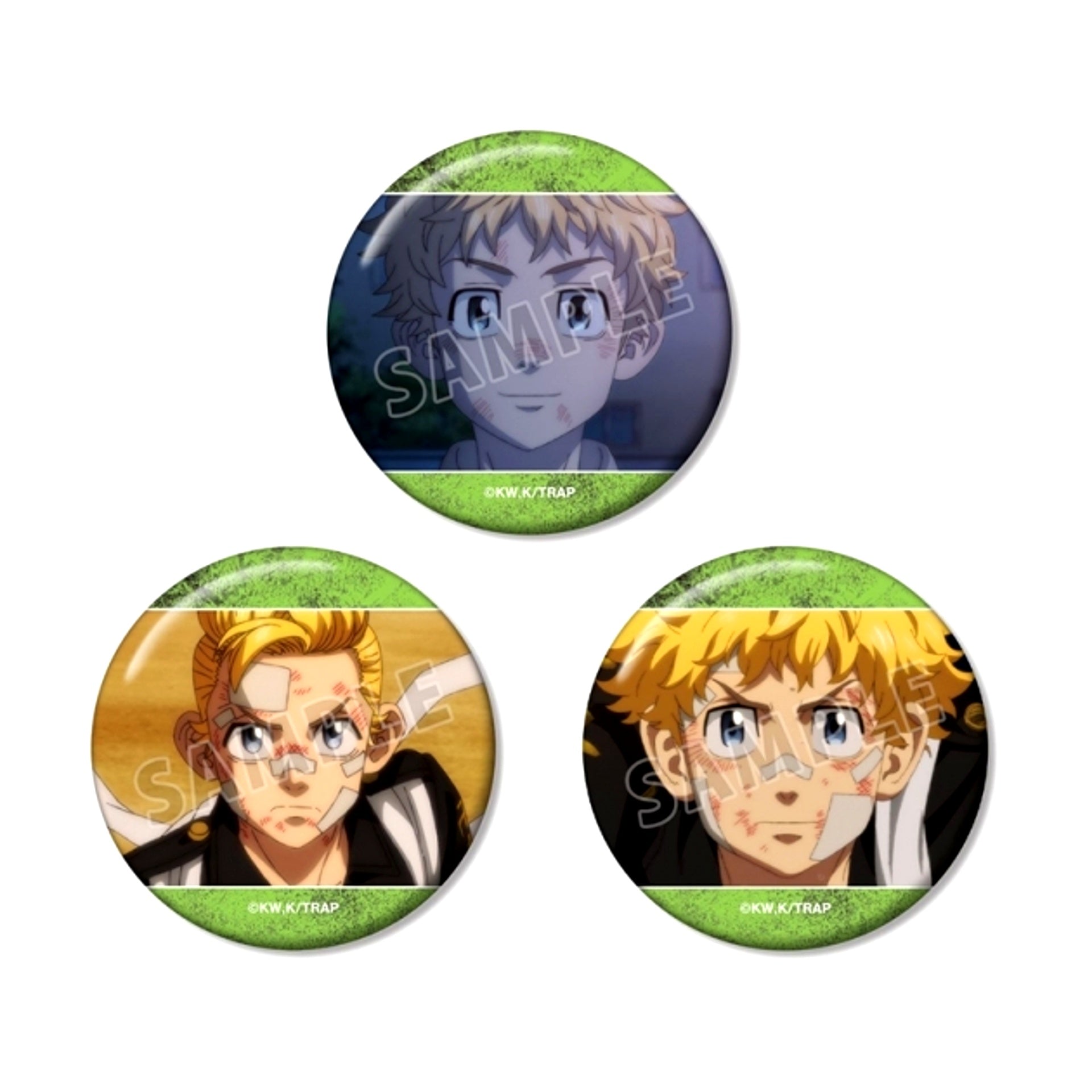 TV Anime Tokyo Revengers Takemichi Hanagaki Scene Photo Can Badge Set of 3 (Reissue) [NEW]
