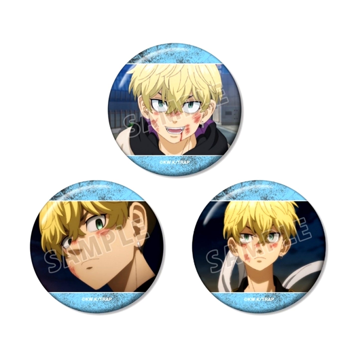 TV Anime Tokyo Revengers Chifuyu Matsuno Scene Photo Can Badge Set of 3 (Reissue) [NEW]
