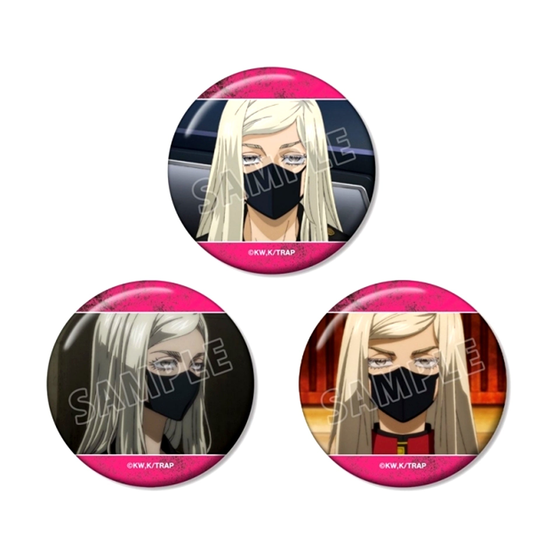 TV Anime Tokyo Revengers Haruchiyo Sanzu Scene Photo Can Badge Set of 3 (Reissue) [NEW]