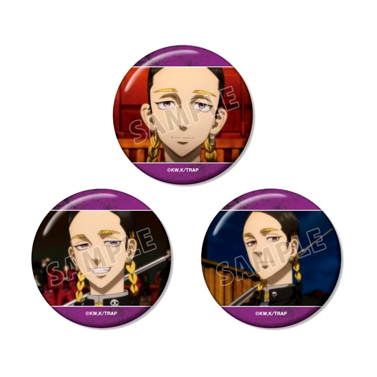 TV Anime Tokyo Revengers Ran Haitani Scene Photo Can Badge Set of 3 (Reissue) [NEW]
