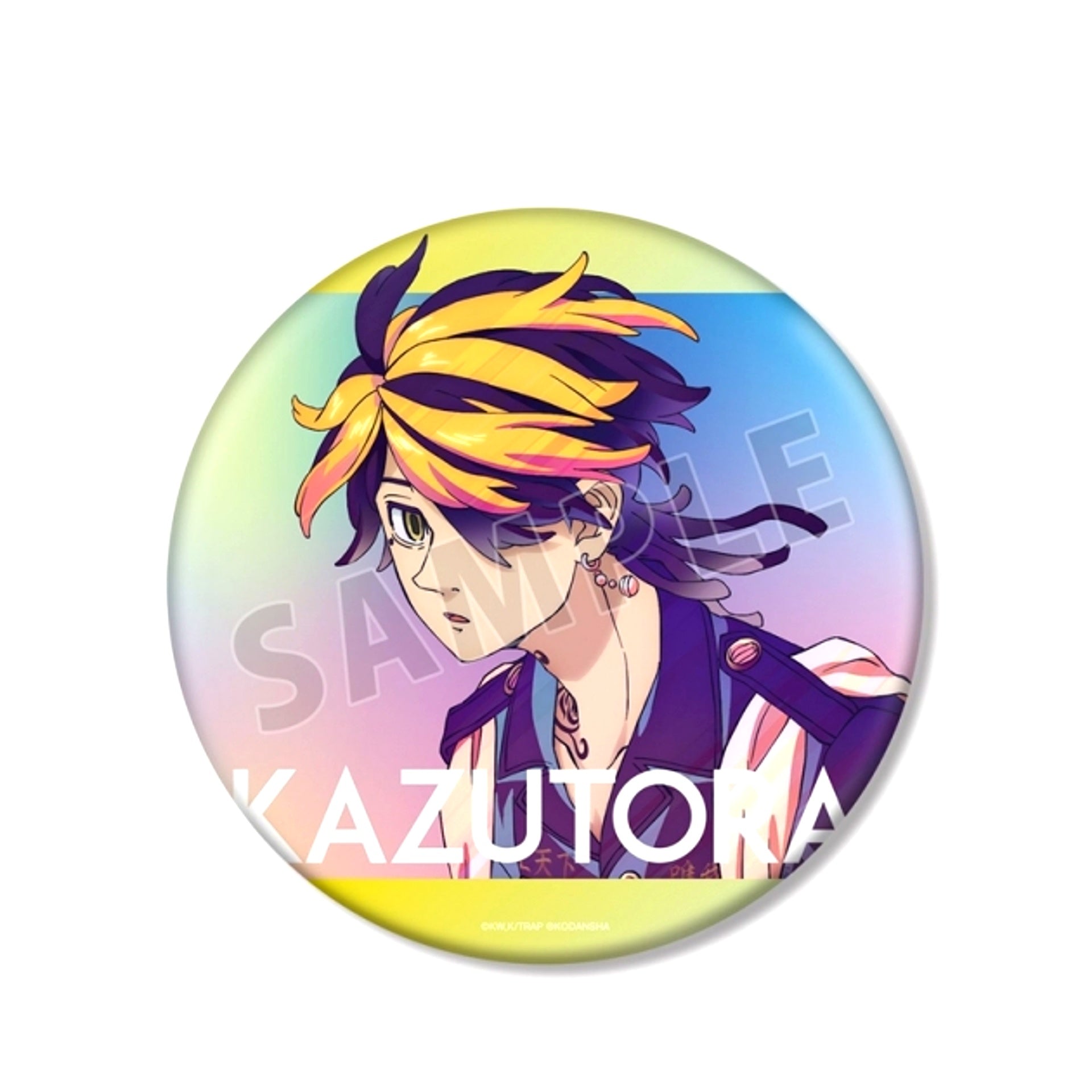 TV Anime Tokyo Revengers Kazutora Hanemiya Ani-Art clear label BIG Can Badge (Reissue) [NEW]