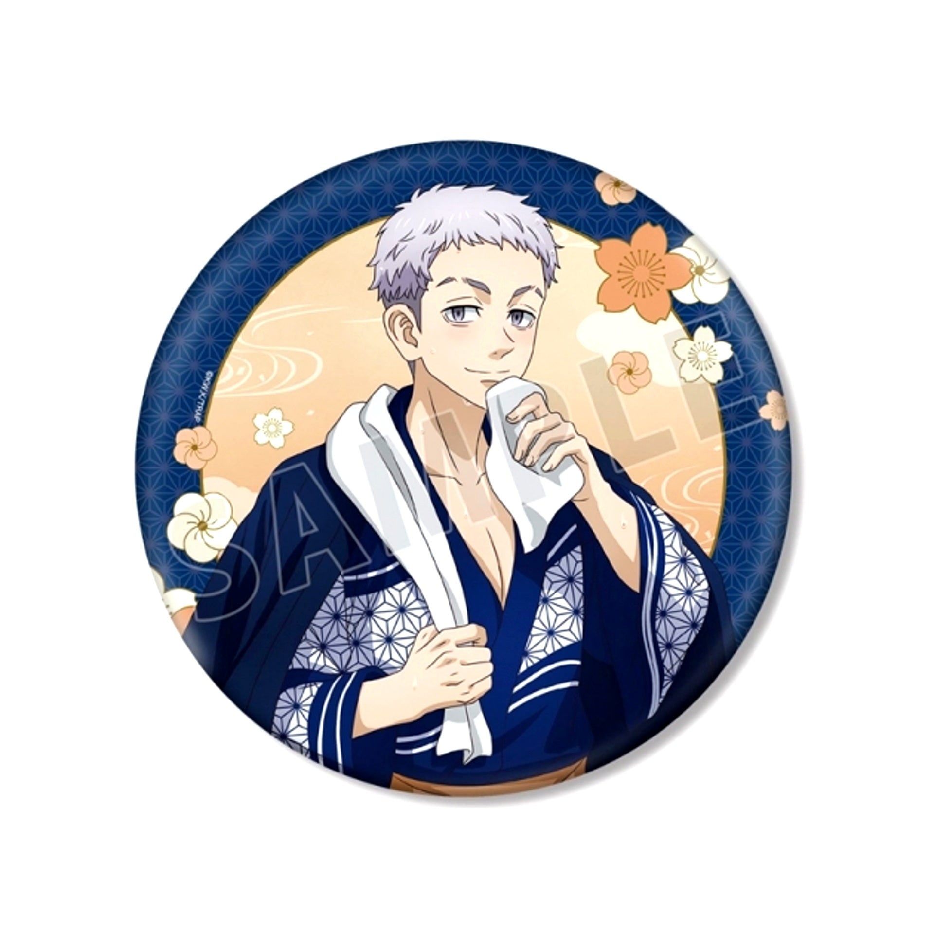 TV Anime Tokyo Revengers Newly Drawn Takashi Mitsuya Hot Spring Yukata ver. BIG Can Badge (Reissue) [NEW]