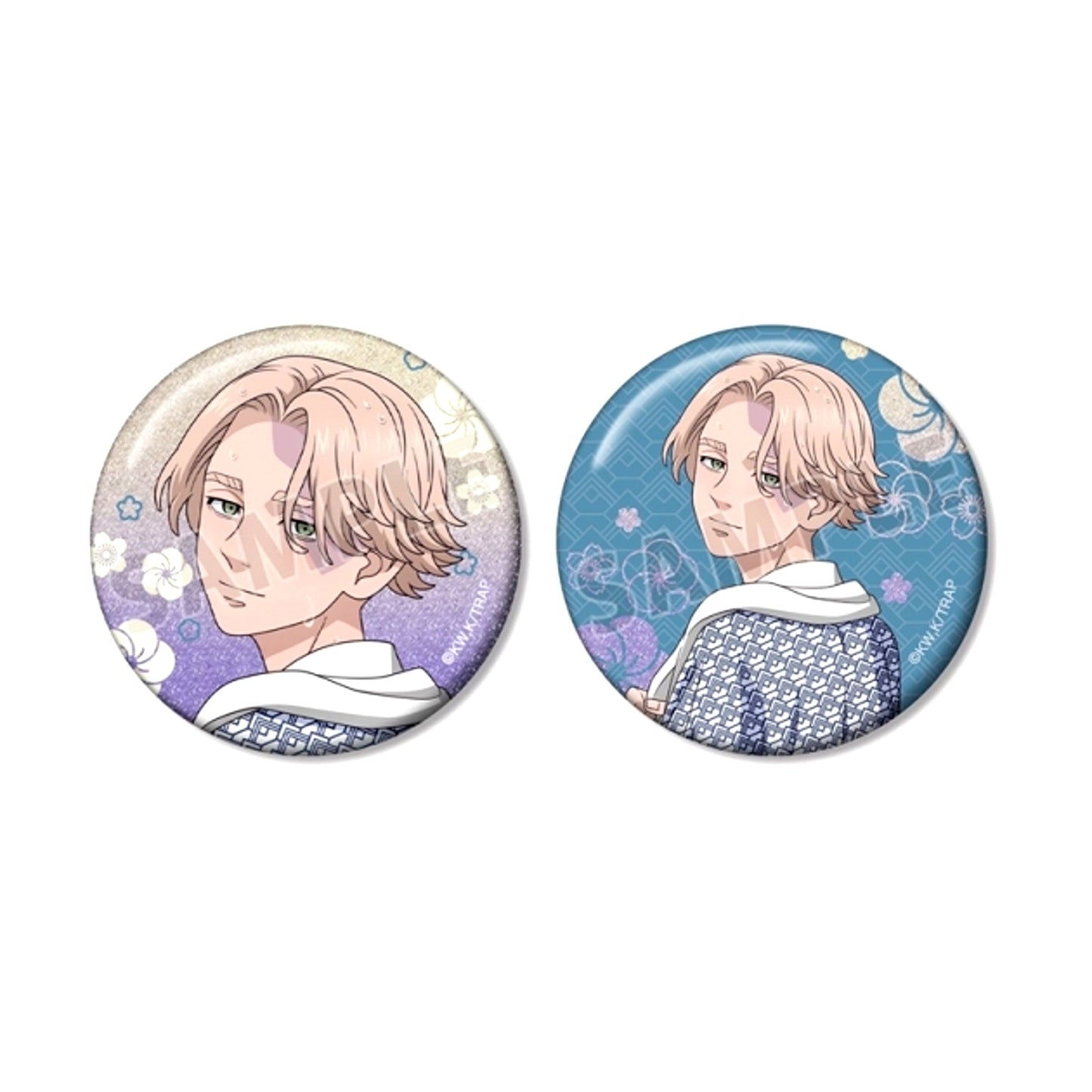TV Anime Tokyo Revengers Newly Drawn Seishu Inui Hot Spring Yukata ver. Glitter Can Badge Set of 2 (Reissue) [NEW]