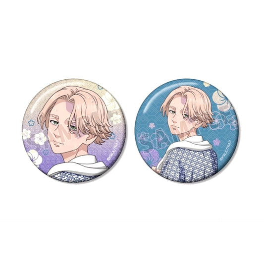 TV Anime Tokyo Revengers Newly Drawn Seishu Inui Hot Spring Yukata ver. Glitter Can Badge Set of 2 (Reissue) [NEW]